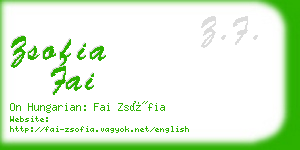 zsofia fai business card